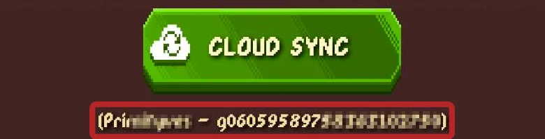 Impostazioni del gioco: nome utente e ID di Google Play Games sono sotto il pulsante Cloud Sync